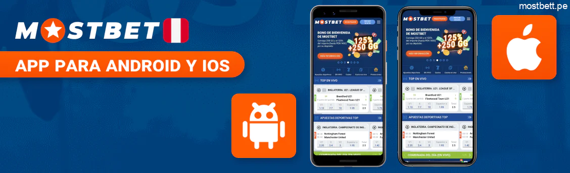 Mostbet app para Android e iOS en Perú