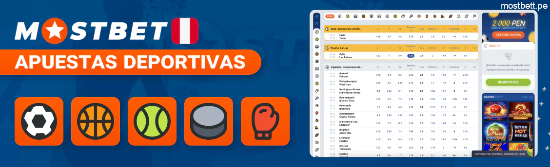 Mostbet Perú apuestas deportivas y en vivo