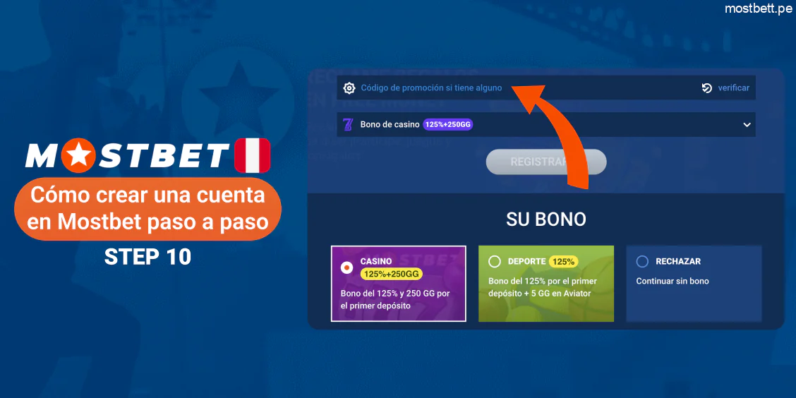 Ingresar código promo opcional