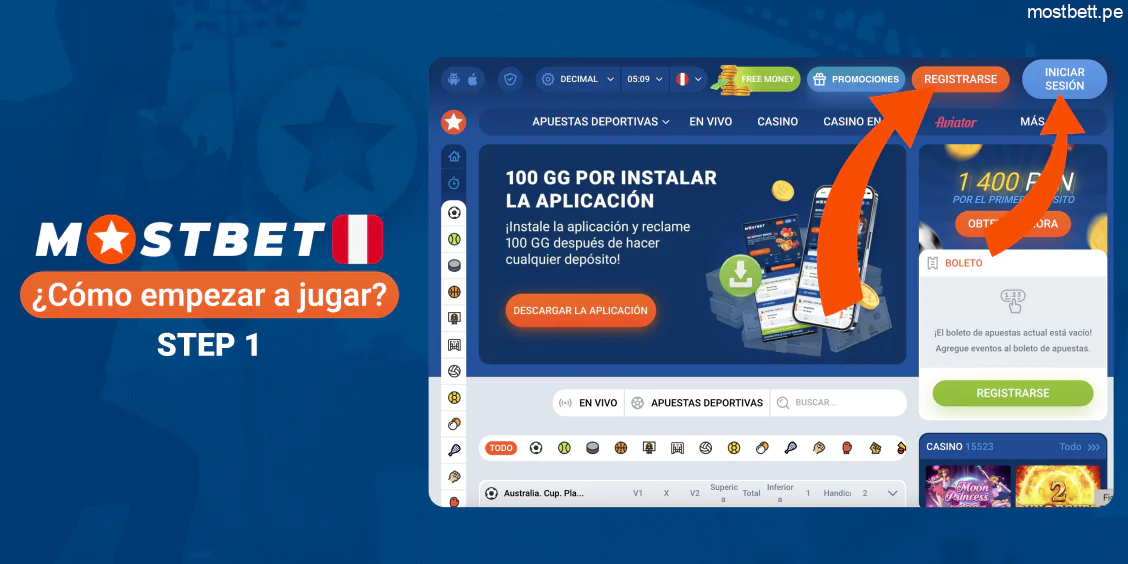 Registro o Inicio de sesión