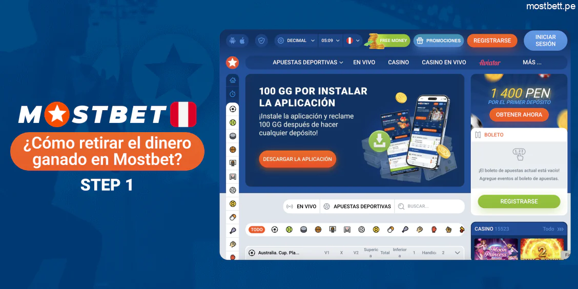 Mostbet Perú abrir sitio web o app
