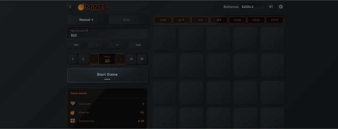 Mostbet Mines demo
