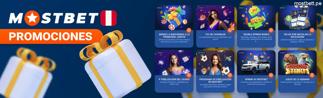 Mostbet Perú bonos y promociones exclusivas
