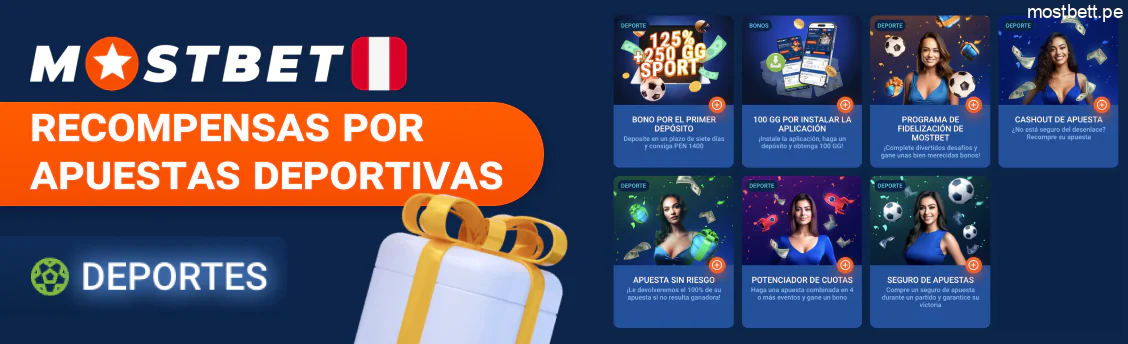 Recompensas por apuestas deportivas en Mostbet