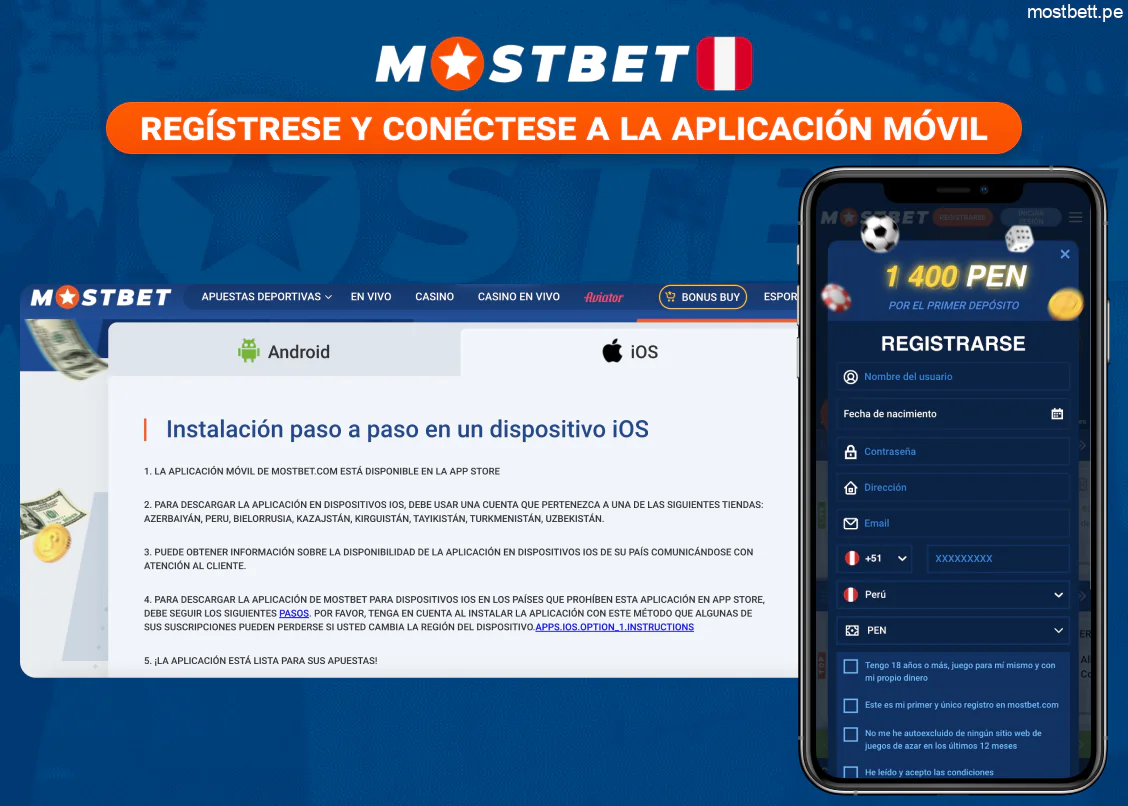 Mostbet app registro inicio sesión