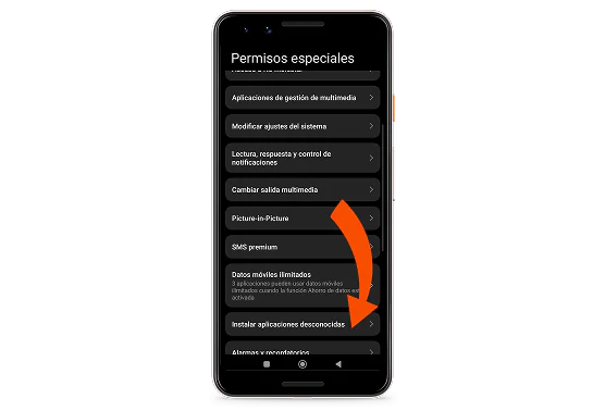 Activa fuentes desconocidas en Android